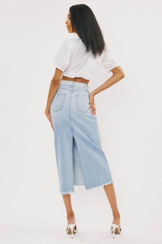 Denim Midi Skirt