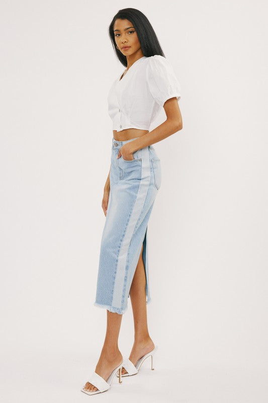 Denim Midi Skirt