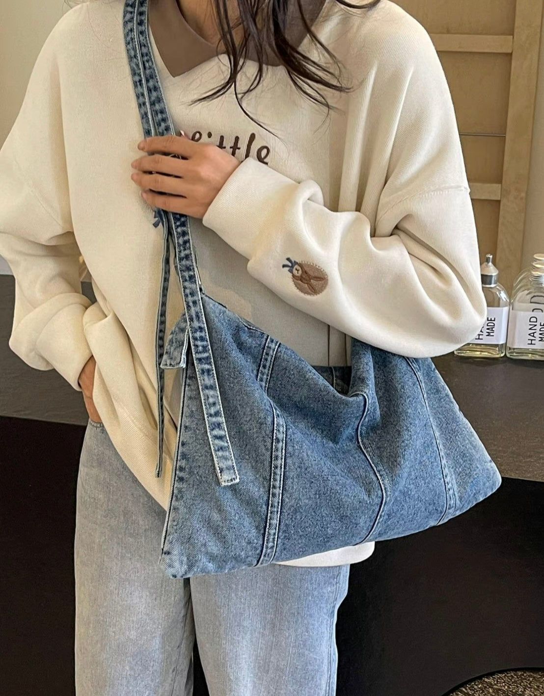 Denim Shoulder Purse