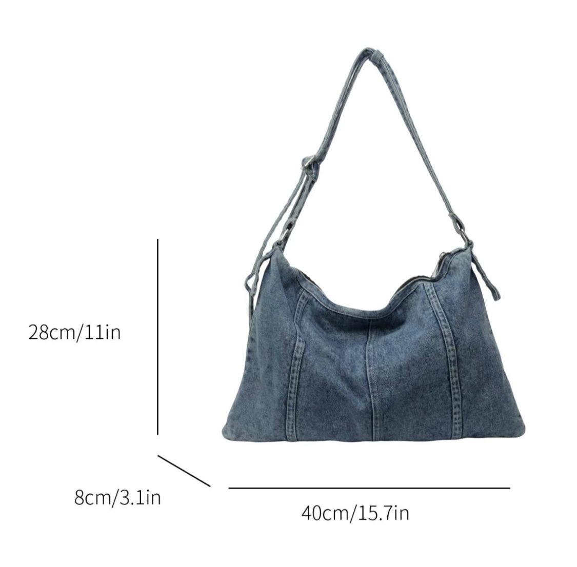 Denim Shoulder Purse