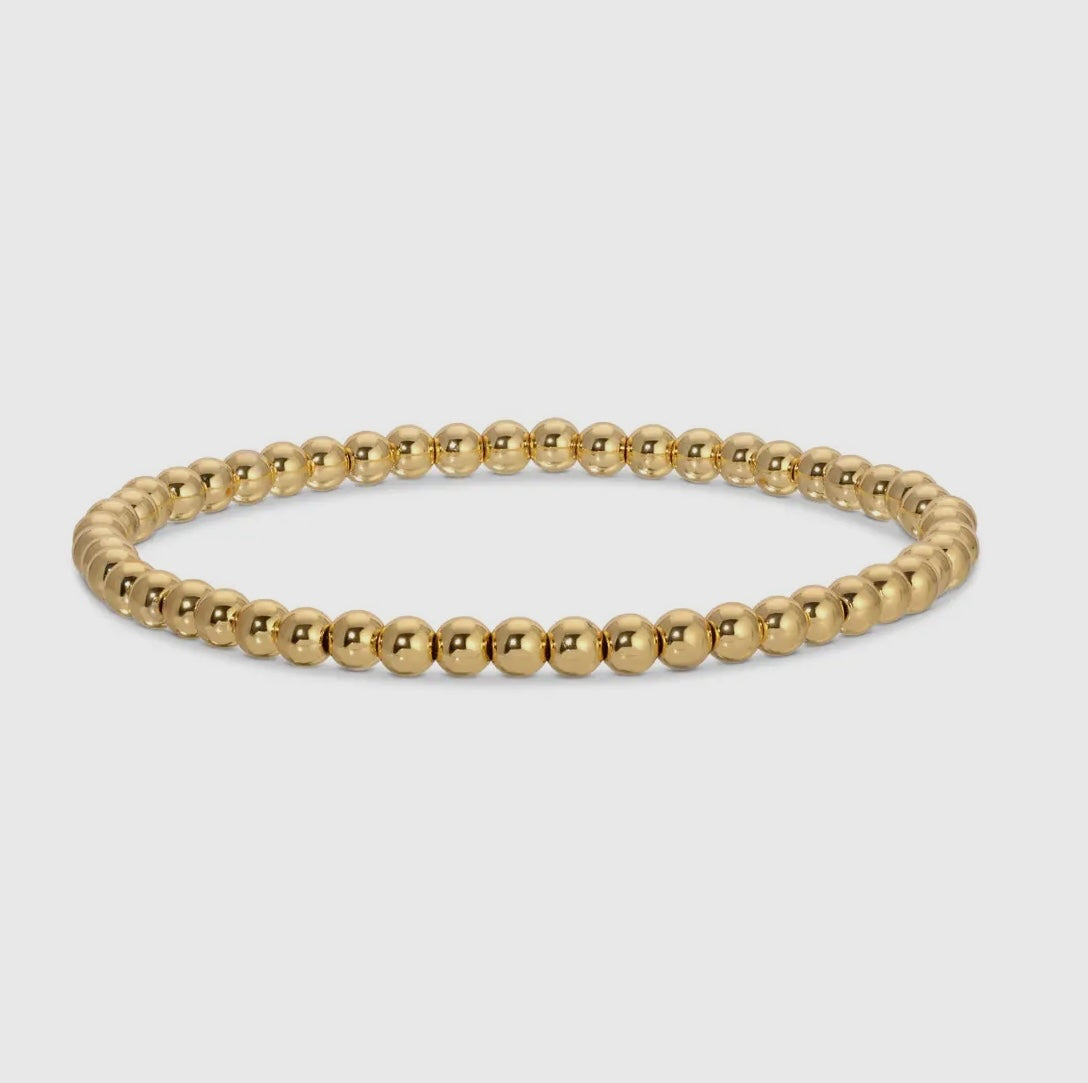 Gold Beaded Stretch Bracelet