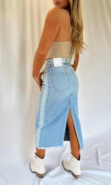 Denim Midi Skirt