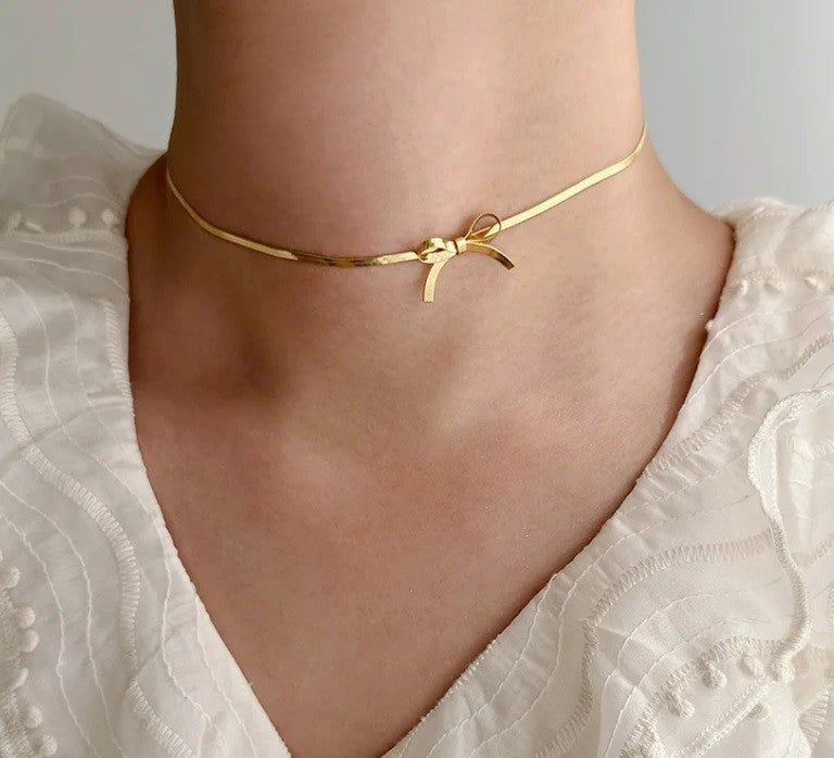 Nora Bow Choker Necklace